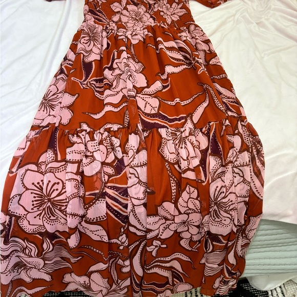 Floral Dress in Pink and Brown - Picture 2 of 4